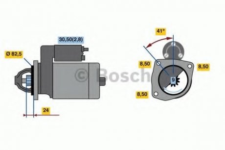 СТАРТЕР 12V, 2.3KW BOSCH 0001223104 (фото 1)