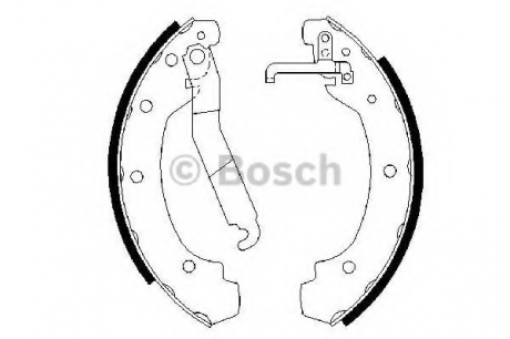 Гальмівні колодки барабанні VW LT 2.4 -96 BOSCH 0986487389 (фото 1)