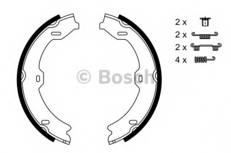 Гальмівні колодки барабанні BOSCH 0986487725 (фото 1)