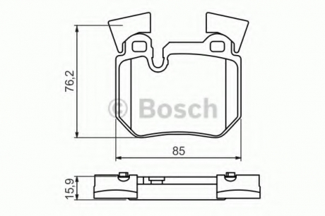 Колодки гальмівні дискові BOSCH 0986494421 (фото 1)