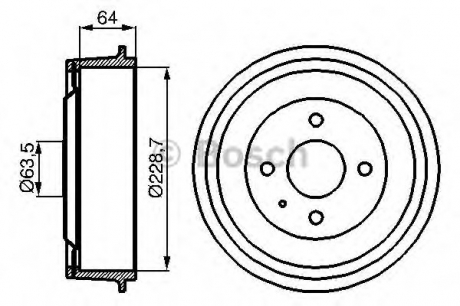 Гальмівний барабан BOSCH 0986477012 (фото 1)