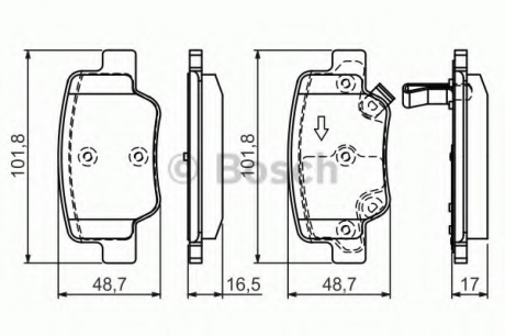 Тормозные колодки BOSCH 0986494404 (фото 1)
