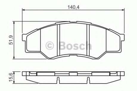 Колодки гальмівні дискові (комплект 4 шт) BOSCH 0986494425 (фото 1)