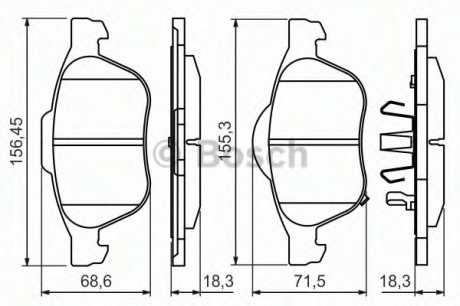 Тормозные колодки BOSCH 0986494485 (фото 1)