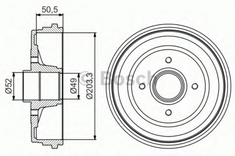 Тормозной барабан BOSCH 0986477205 (фото 1)