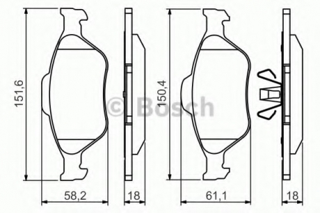 Гальмівні колодки 0 986 494 512 BOSCH 0986494512 (фото 1)