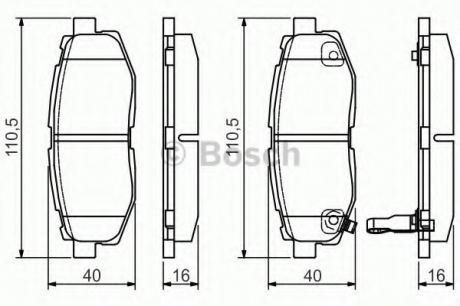 Гальмівні колодки дискові BOSCH 0986495135 (фото 1)