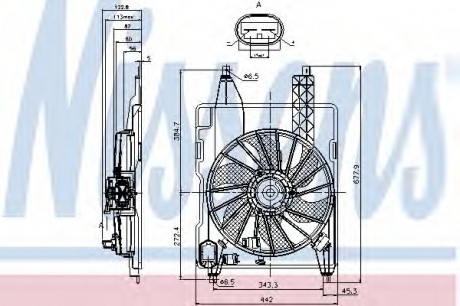Вентилятор радіатора RENAULT KANGOO II (08-) 1.5 dCi (вир-во) NISSENS 85706 (фото 1)