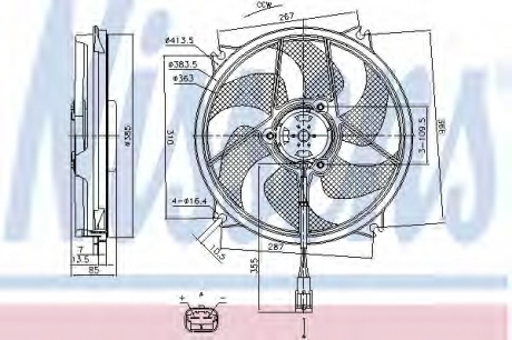 Вентилятор радиатора NISSENS 85790 (фото 1)