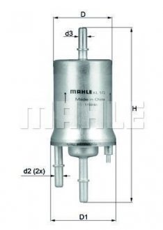 Фильтр топливный MAHLE / KNECHT KX 400 KIT (фото 1)