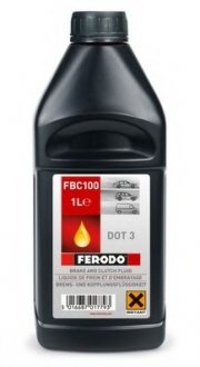 Гальмівна рідина FLUID 210 DOT 3 / 1 л. / FERODO FBC100 (фото 1)