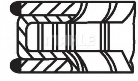 Кольца поршневые MAHLE / KNECHT 034 89 N0 (фото 1)