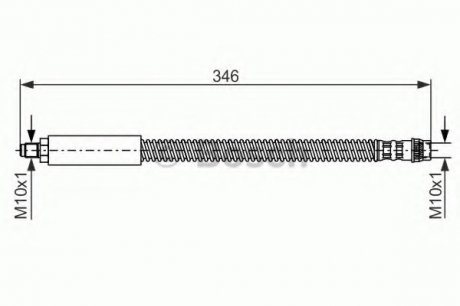 Тормозной шланг BOSCH 1987476859 (фото 1)