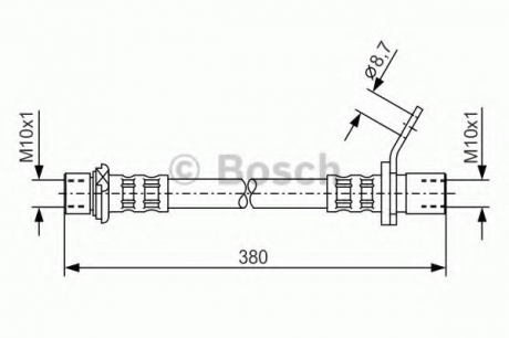 Тормозной шланг BOSCH 1987476160 (фото 1)