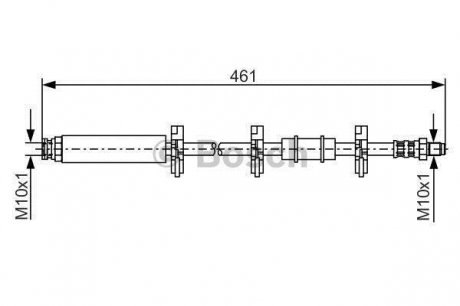 Тормозной шланг BOSCH 1987476463 (фото 1)