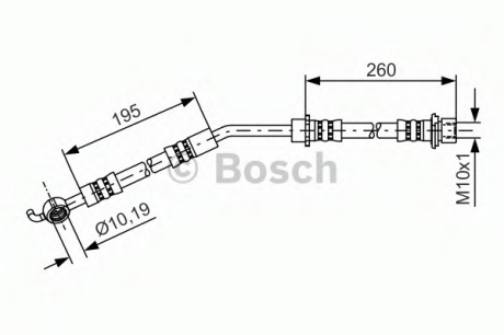 Тормозной шланг BOSCH 1987481408 (фото 1)