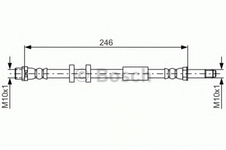 Тормозной шланг BOSCH 1987481714 (фото 1)