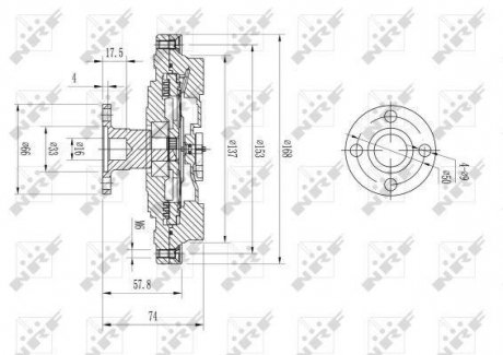 Вискомуфта вентилятора NRF 49580 (фото 1)