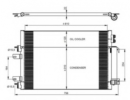 Радиатор кондиционера NRF 350086 (фото 1)