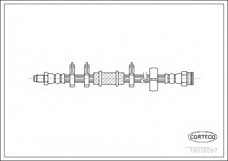 Тормозной шланг CORTECO 19018597 (фото 1)