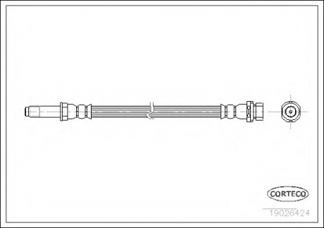Тормозной шланг CORTECO 19026424 (фото 1)