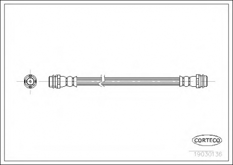 Тормозной шланг CORTECO 19030136 (фото 1)