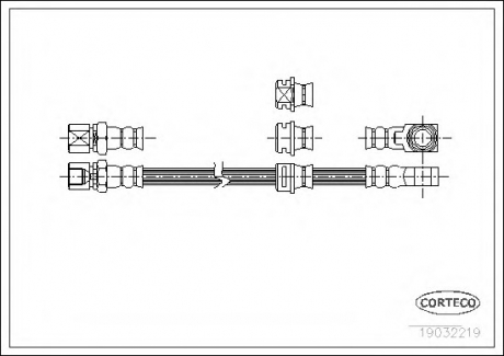 Шланг гальмівний CORTECO 19032219 (фото 1)