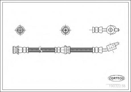 Тормозной шланг CORTECO 19032238 (фото 1)