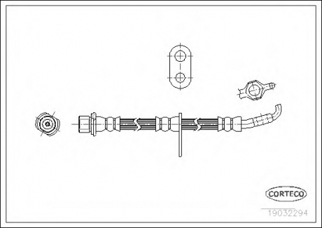 Тормозной шланг CORTECO 19032294 (фото 1)