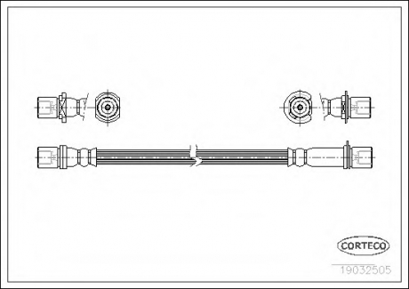 Шланг гальмівний CORTECO 19032505 (фото 1)