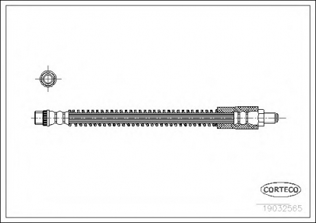 Тормозной шланг CORTECO 19032565 (фото 1)