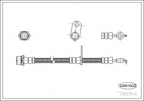 Тормозной шланг CORTECO 19033578 (фото 1)