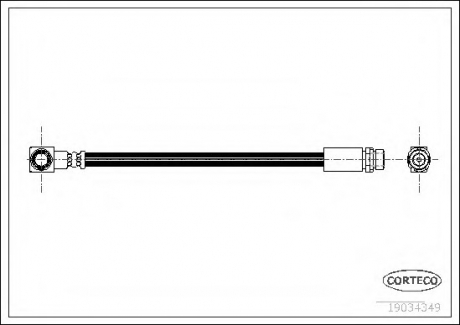 Тормозной шланг CORTECO 19034349 (фото 1)