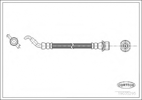 Шланг гальмівний CORTECO 19035295 (фото 1)
