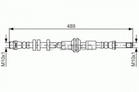 ТОРМОЗНОЙ Шланг BOSCH 1987481691 (фото 1)