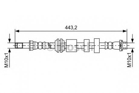 ТОРМОЗНОЙ ШЛАНГ BOSCH 1987481740 (фото 1)