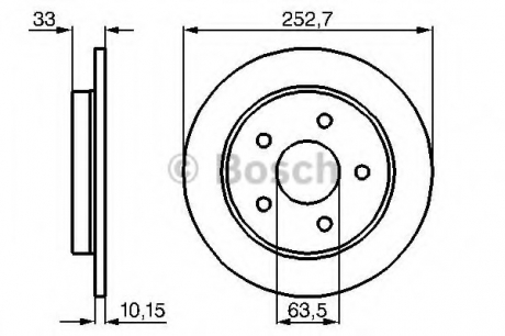 Тормозной диск BOSCH 0986478196 (фото 1)