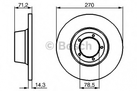 Тормозной диск BOSCH 0986478190 (фото 1)