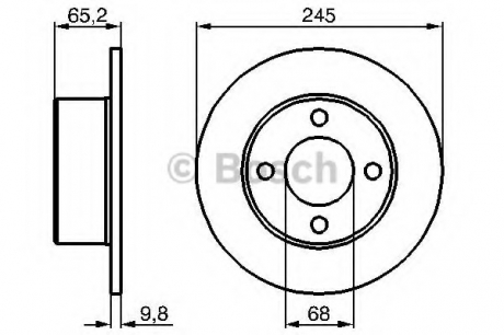 Тормозной диск BOSCH 0986478073 (фото 1)