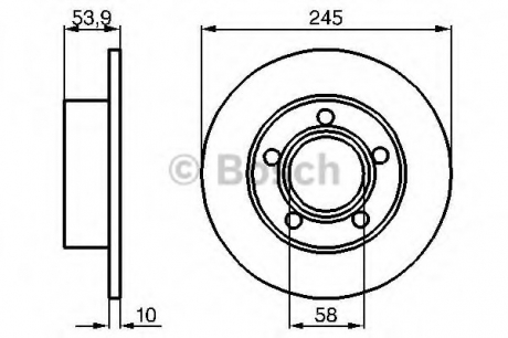 Тормозной диск BOSCH 0986478461 (фото 1)