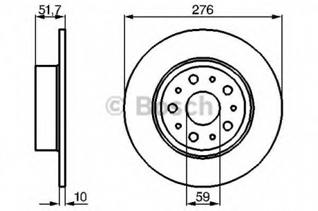Тормозной диск BOSCH 0986478463 (фото 1)