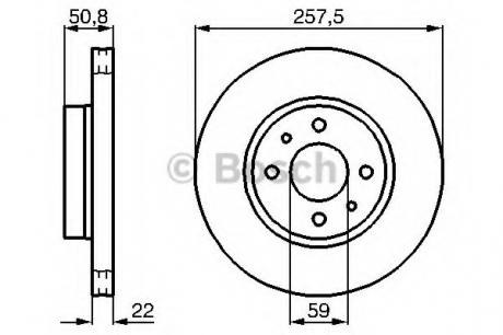 Тормозной диск BOSCH 0986478512 (фото 1)