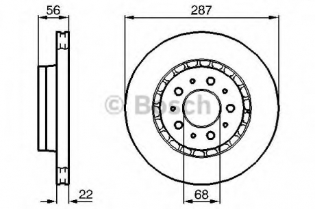 Тормозной диск BOSCH 0986478388 (фото 1)