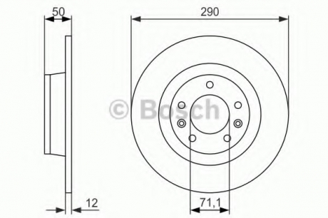 Тормозной диск BOSCH 0986479311 (фото 1)