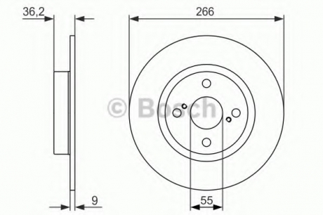 Тормозной диск BOSCH 0986479335 (фото 1)