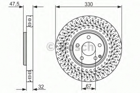 Тормозной диск BOSCH 0986479334 (фото 1)