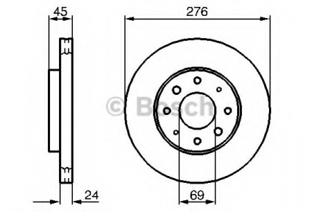 Тормозной диск BOSCH 0986479140 (фото 1)