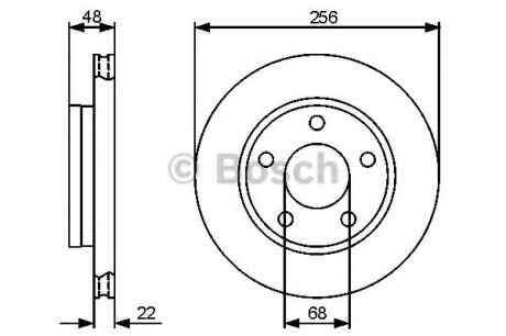 Тормозной диск BOSCH 0986479463 (фото 1)