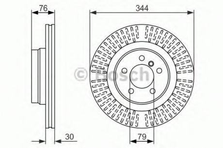 Тормозной диск BOSCH 0986479489 (фото 1)