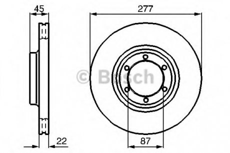 Тормозной диск BOSCH 0986478635 (фото 1)